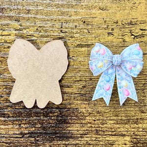 Badge Reel Blanks: Osterei Schleife Acryl mit wasserfestem Aufkleber - DIY Zubehör