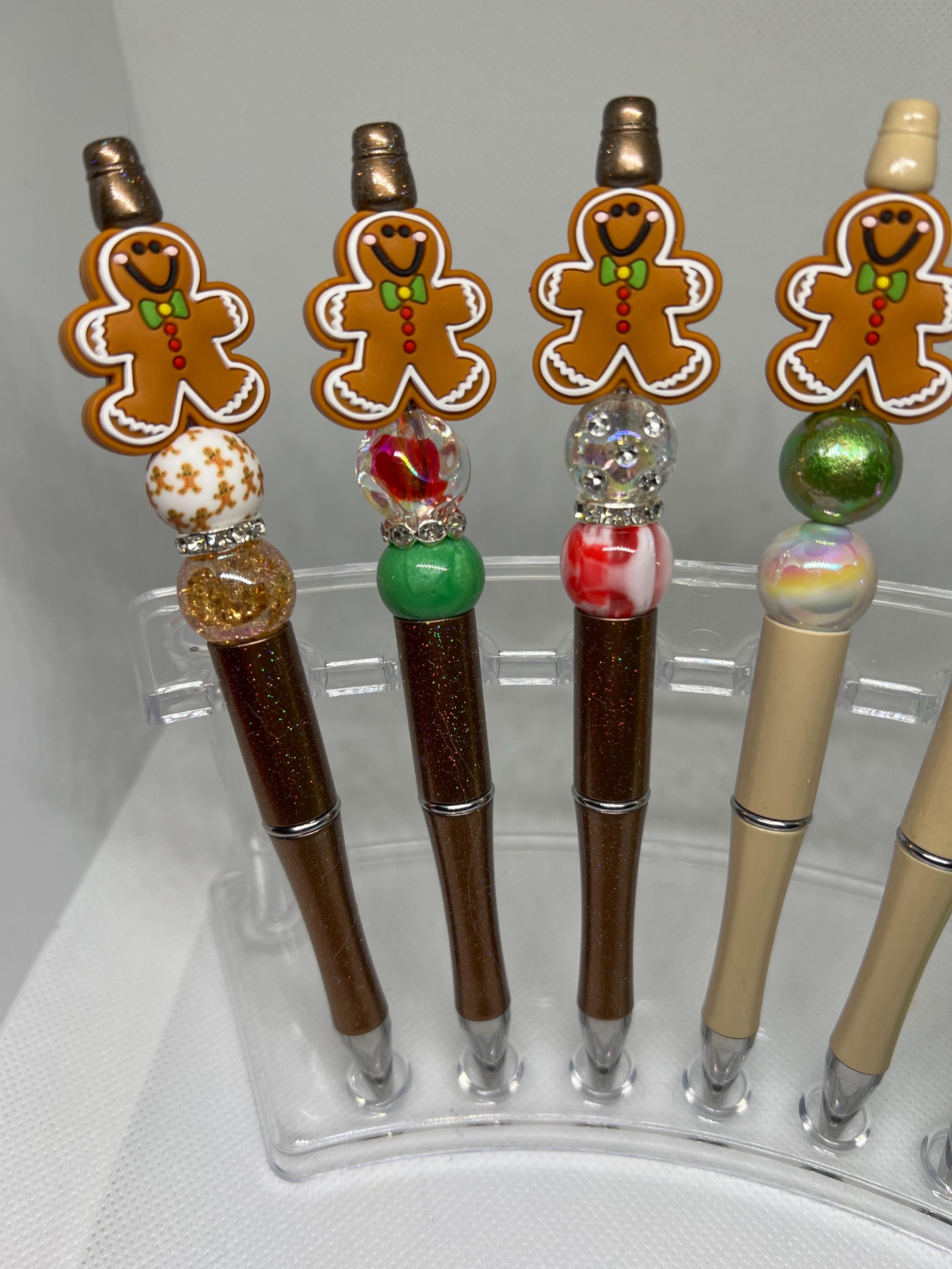 Beaded Pen Gingerbread Man Ink Pen, Christmas Pen, Nurse Gifts, Teacher ...