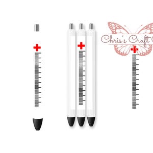 UVDTF-pen medische spuit, verpleegkundige flebotomist wrap, Ink Joy-pen, metalen glitterpen, klaar om aan te brengen, permanente waterdichte lijm
