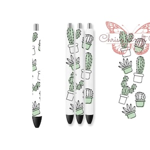 UVDTF-folie voor pennen Cactusplanten, plantenfolie, permanent klevend Waterdicht