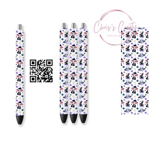 UVDTF Pen Wrap Halloween süsse Dracula Bat, permanent klebende wasserdichte, gebrauchsfertig