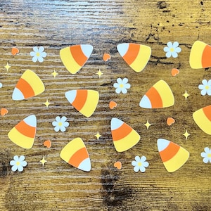 UVDTF Wrap Candy Corn Daisyfor 16oz Can Glass, Mug, or Tumbler, Halloween Candy, Ready to apply,Permanent Adhesive Waterproof