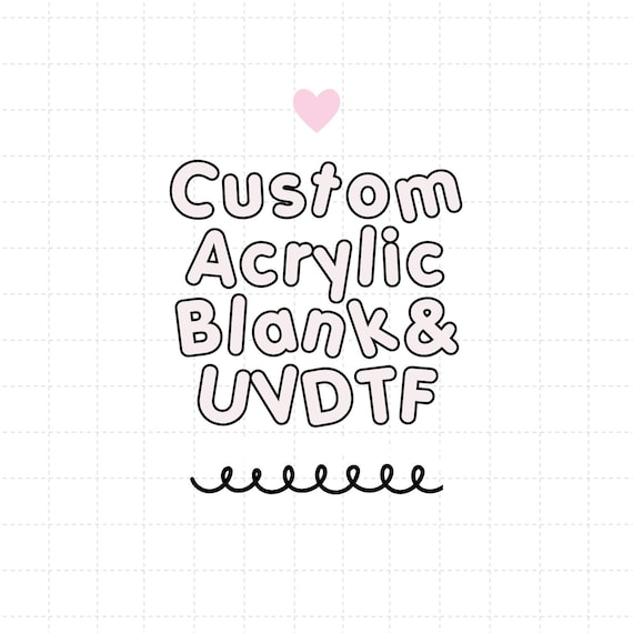 Acrylic Badge Reel Blanks - Customizable with UVDTF Decal Set