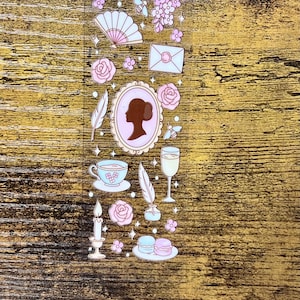 Regency Bookish - Transferencia de calcomanías UV DTF para bolígrafos DIY