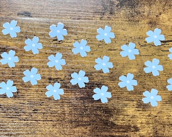 Boho Blue Daisy UVDTF Wrap for 16oz Libbey Glass Can - Permanent Waterproof Decal