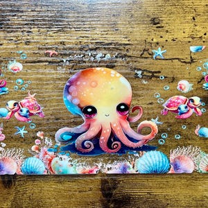 UVDTF Wrap Colorful Seashells 16oz Can Glass Mug Tumbler, Ready to apply, Permanent Waterproof Adhesive, Add on a Cup