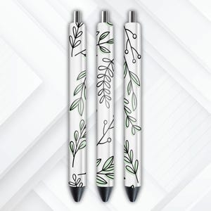 UVDTF-penomslag groene planten, groen fancy omslag, klaar om aan te brengen, permanente waterdichte lijm