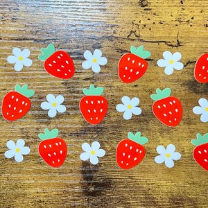 Permanent Waterproof Wrap - 16oz Can Wrap With Strawberry Daisy Design, Bubble Free Transfer
