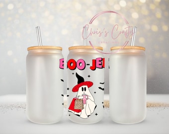 Boo-Jee Ghost 16oz Cup Decal: UV DTF Permanent Adhesive