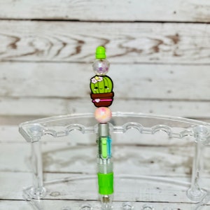 Netter Kaktus Perlenstift, mehrfarbiger Stift sarkastischer Stift, Spaßstifte-Acrylperlen, kundenspezifischer Stift, einziehbarer Stift, Graduierung