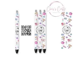 UVDTF Nurse Lpn Rn Ma Pen Wrap, Medical Pen Wrap, Ink Joy Pen Wrap, Ready to Apply, Permanent Adhesive Waterproof