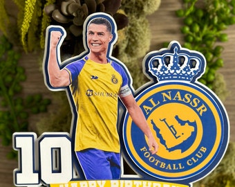 Ronaldo Cake Topper/3D Cake Topper/Ronaldo Theme Party/Ronaldo Theme/Soccer Topper/Personalized Ronaldo topper/CR7 cake topper