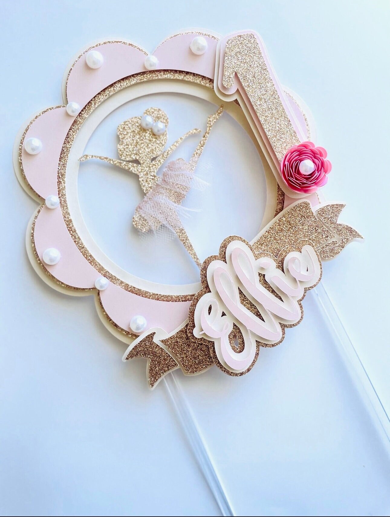 SYKYCTCY Topper per torta a forma di ballerina, 24 pezzi, in cartone