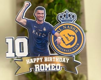 Ronaldo Cake Topper/3D Cake Topper/Ronaldo Theme Party/Ronaldo Theme/Soccer Topper/Personalized Ronaldo topper/CR7 cake topper