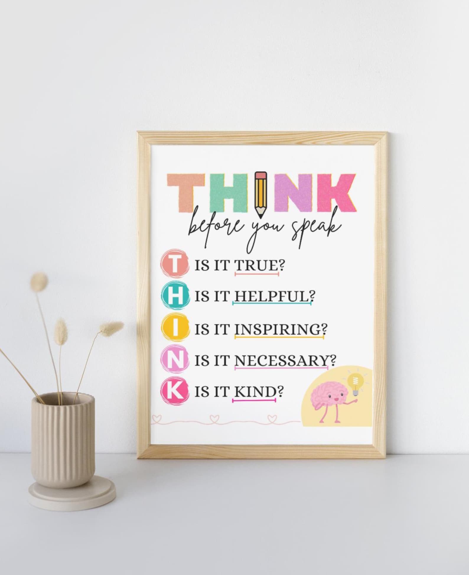 Think Before You Speak Poster Set,classroom Decor,classroom Rules ...