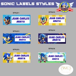Sonic Supplies Back to School Labels | Waterproof Stickers ...