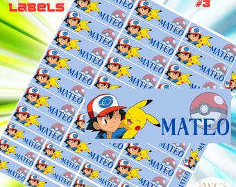 Poke Supplies Back to School Labels | Waterproof Stickers | Personalized Name Labels | Labels for School Supplies | School Labels with Name