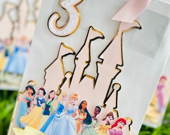Princess Party Favor Bags/princess theme Party/Princess Theme/Princess Birthday Party Decor/Princess Castle theme party/favor bags