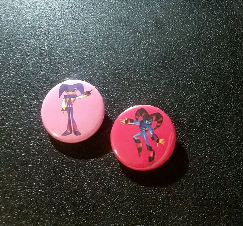 Size 1.25 Custom Handmade Deltarune Jevil Video Game Character Button Pin