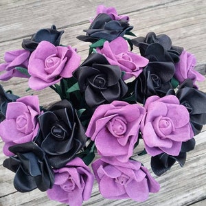Gothic leather roses