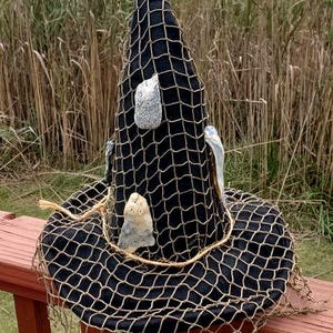 Sea Hag Witch Hat: Nautical Halloween Costume with Shells