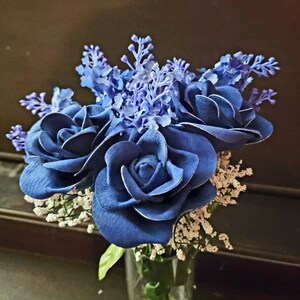 Leather flowers,  Leather roses, Anniversary gift, 3 rose bouquet