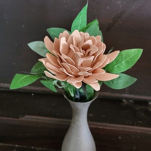 Leather Dahlia, Leather flower, Anniversary gift, Wedding gift