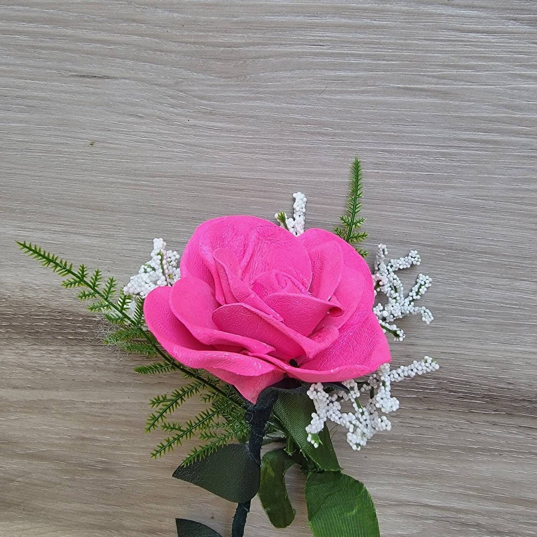 Pink Leather Rose Anniversary Gift Wedding Gift Leather Etsy