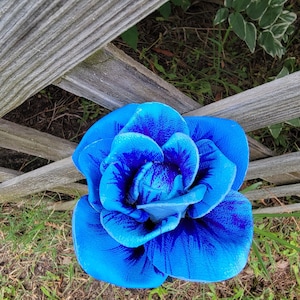 Leather flowers, Leather rose, Morning glory rose, Anniversary gift,  Blue rose