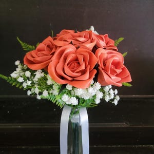 Leather rose arrangement, 6th anniversary gift