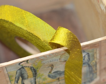 harvest gold chartreuse dupioni silk ribbon