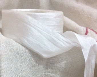 white silk 1.25" ribbon
