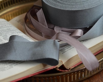 french grey grosgrain ribbon