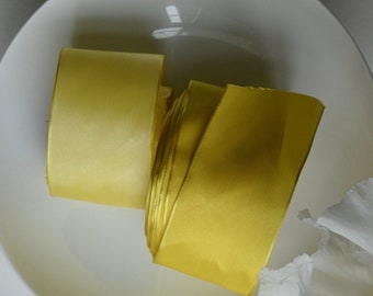 bright dandelion or light lemon yellow taffeta french wired ribbon