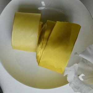 bright dandelion or light lemon yellow taffeta french wired ribbon