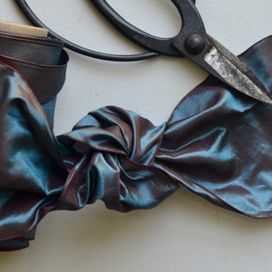 jasper blue 5" french taffeta wired ribbon