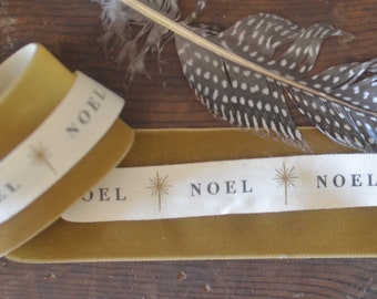 30 yard roll Noel printed cotton ribbon