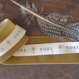 30 yard roll Noel printed cotton ribbon