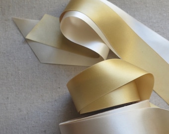 spun gold silk satin ribbon