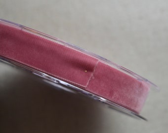 rose mauve 7/8" wide swiss velvet