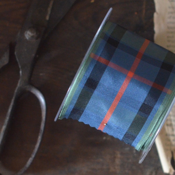 edinburgh plaid flower of scotland 2 3/4" wide plaid ribbon