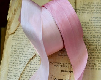 light or dusty pink silk 1.25" ribbon