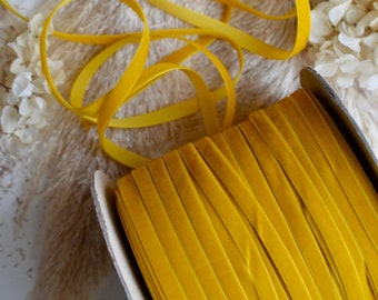 marigold yellow 3/8" swiss velvet ribbon