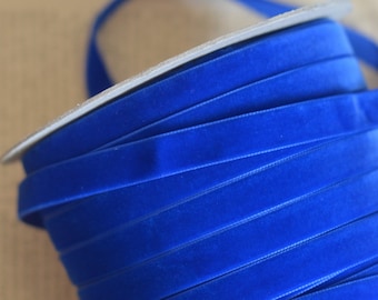 cobalt blue 5/8" swiss velvet ribbon