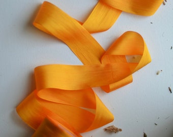 tiger lily orange silk ribbon