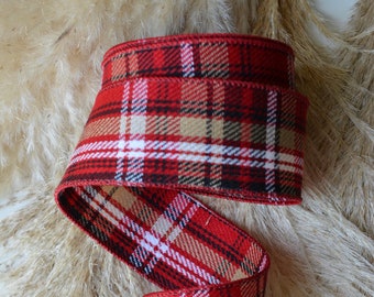 burlington tweed 2 1/2" plaid 10 yard roll