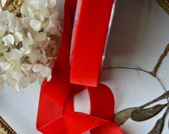 rouge red 1 1/2" wide swiss velvet ribbon