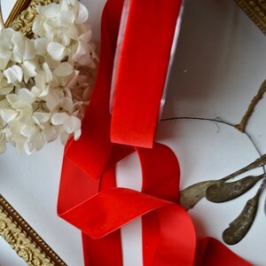 rouge red 1 1/2" wide swiss velvet ribbon