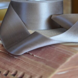 taupe silk satin 2 wide ribbon image 4