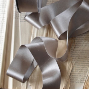 taupe silk satin 2 wide ribbon image 3